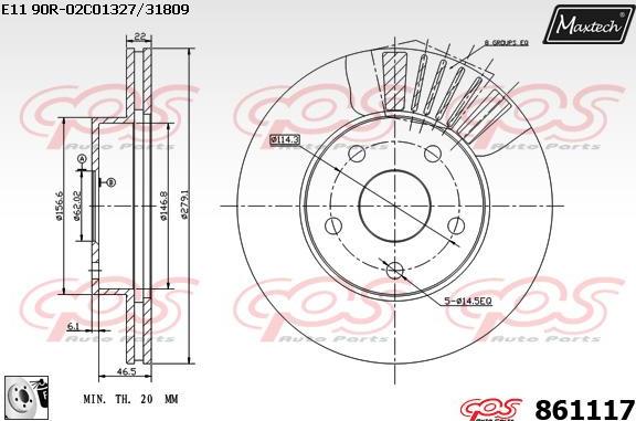 Maxtech 811219 - Гальмівний диск avtolavka.club