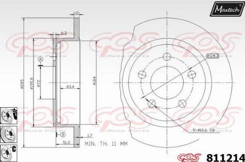 Maxtech 811214.6980 - Гальмівний диск avtolavka.club