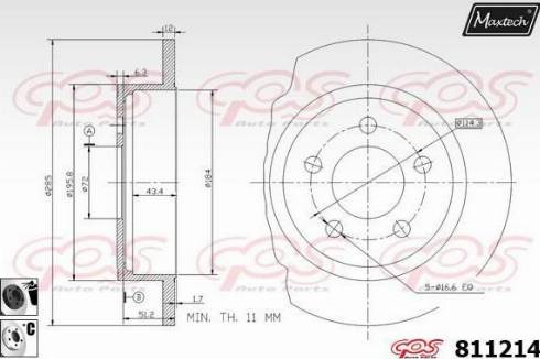 Maxtech 811214.6060 - Гальмівний диск avtolavka.club