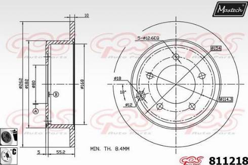 Maxtech 811218.6060 - Гальмівний диск avtolavka.club