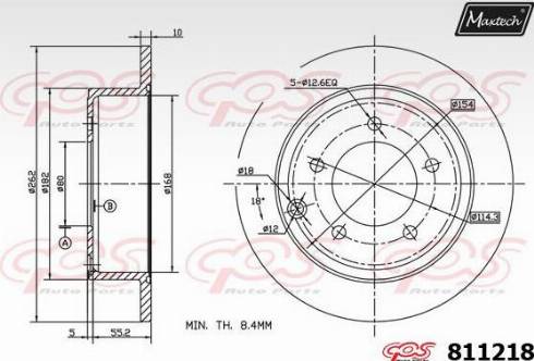 Maxtech 811218.0000 - Гальмівний диск avtolavka.club