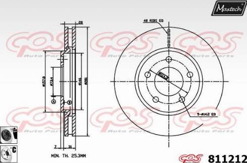 Maxtech 811212.6060 - Гальмівний диск avtolavka.club