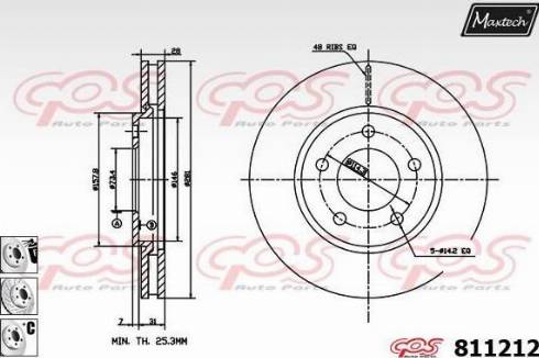 Maxtech 811212.6880 - Гальмівний диск avtolavka.club