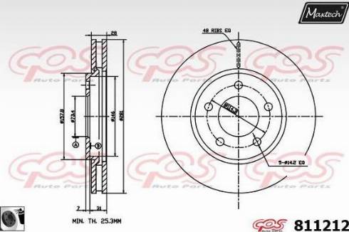 Maxtech 811212.0060 - Гальмівний диск avtolavka.club