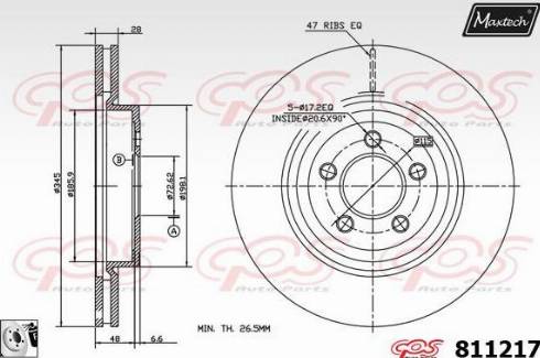 Maxtech 811217.0080 - Гальмівний диск avtolavka.club