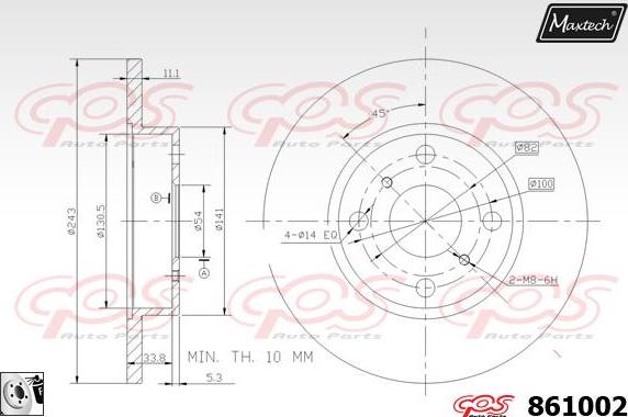 Maxtech 811217 - Гальмівний диск avtolavka.club