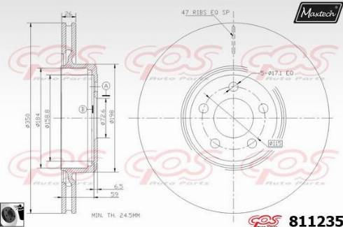 Maxtech 811235.0060 - Гальмівний диск avtolavka.club