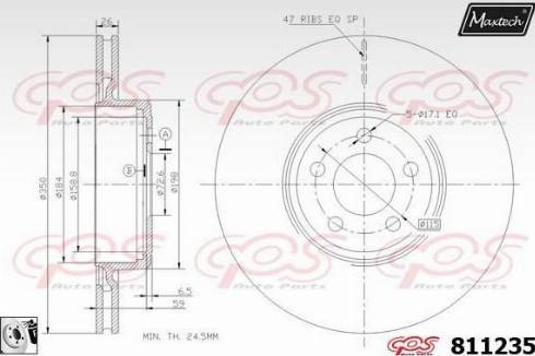 Maxtech 811235.0080 - Гальмівний диск avtolavka.club