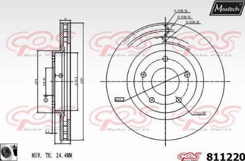 Maxtech 811220.0060 - Гальмівний диск avtolavka.club