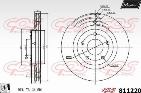 Maxtech 811220.0080 - Гальмівний диск avtolavka.club