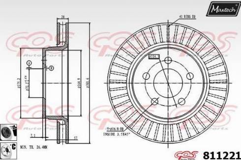 Maxtech 811221.6060 - Гальмівний диск avtolavka.club