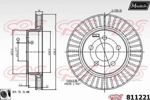 Maxtech 811221.0060 - Гальмівний диск avtolavka.club