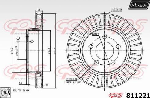 Maxtech 811221.0080 - Гальмівний диск avtolavka.club