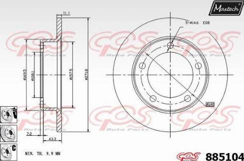 Maxtech 885104.6880 - Гальмівний диск avtolavka.club