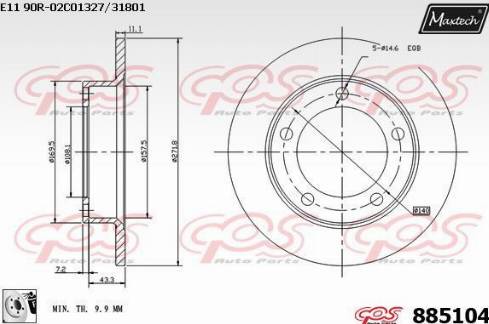 Maxtech 885104.0080 - Гальмівний диск avtolavka.club