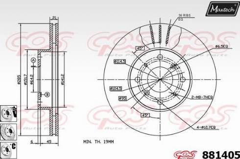 Maxtech 881405.6980 - Гальмівний диск avtolavka.club