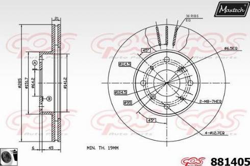 Maxtech 881405.0060 - Гальмівний диск avtolavka.club