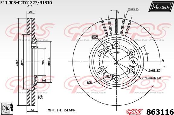 Maxtech 881405 - Гальмівний диск avtolavka.club