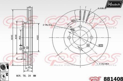 Maxtech 881408.6060 - Гальмівний диск avtolavka.club