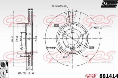 Maxtech 881414.6060 - Гальмівний диск avtolavka.club