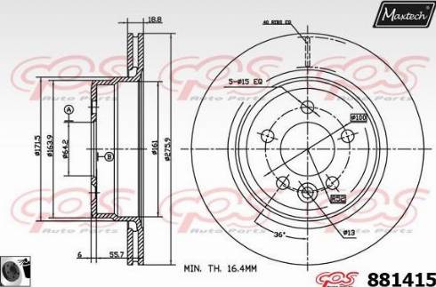 Maxtech 881415.0060 - Гальмівний диск avtolavka.club