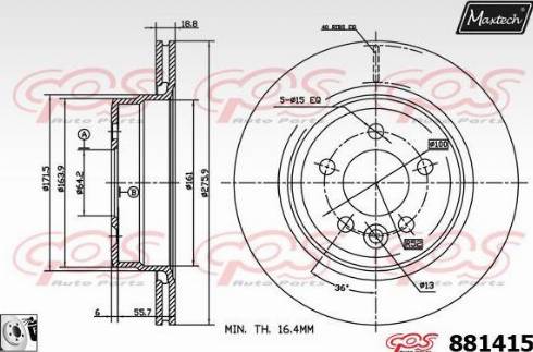 Maxtech 881415.0080 - Гальмівний диск avtolavka.club