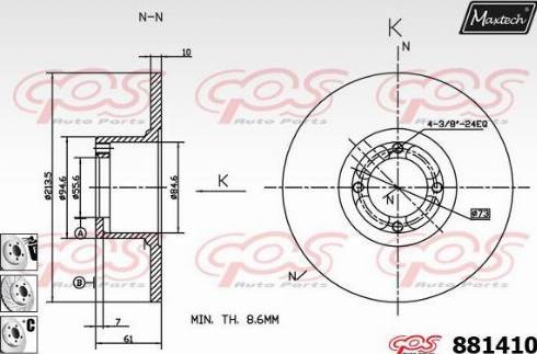 Maxtech 881410.6980 - Гальмівний диск avtolavka.club