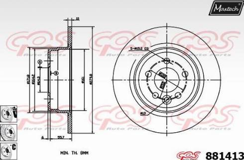 Maxtech 881413.6980 - Гальмівний диск avtolavka.club