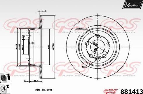 Maxtech 881413.6060 - Гальмівний диск avtolavka.club