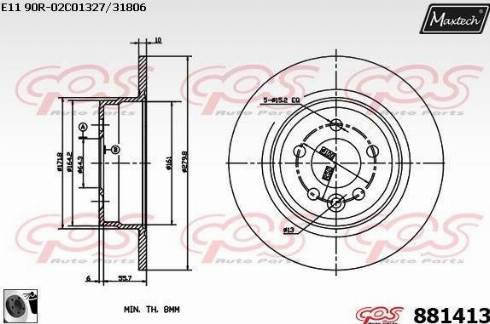 Maxtech 881413.0060 - Гальмівний диск avtolavka.club