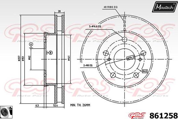 Maxtech 881003 - Гальмівний диск avtolavka.club