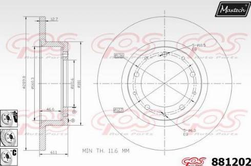 Maxtech 881202.6980 - Гальмівний диск avtolavka.club