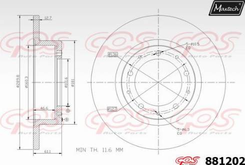 Maxtech 881202.0000 - Гальмівний диск avtolavka.club