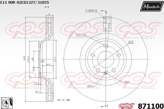 Maxtech 881202 - Гальмівний диск avtolavka.club