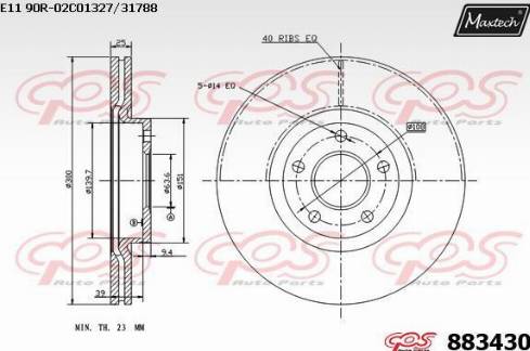 Maxtech 883430.0000 - Гальмівний диск avtolavka.club