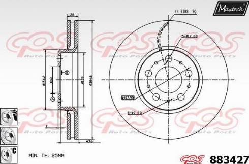 Maxtech 883427.6980 - Гальмівний диск avtolavka.club