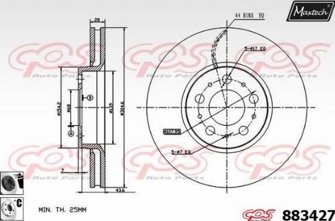 Maxtech 883427.6060 - Гальмівний диск avtolavka.club