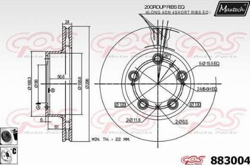 Maxtech 883004.6060 - Гальмівний диск avtolavka.club