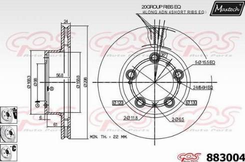 Maxtech 883004.6880 - Гальмівний диск avtolavka.club