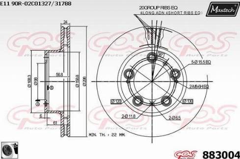 Maxtech 883004.0060 - Гальмівний диск avtolavka.club