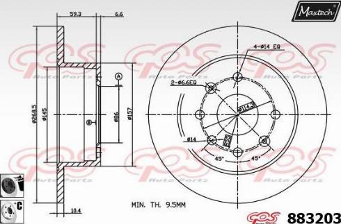 Maxtech 883203.6060 - Гальмівний диск avtolavka.club