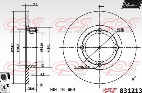 Maxtech 831213.6060 - Гальмівний диск avtolavka.club