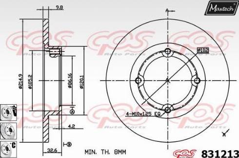 Maxtech 831213.6880 - Гальмівний диск avtolavka.club