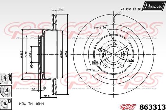 Maxtech 831213 - Гальмівний диск avtolavka.club