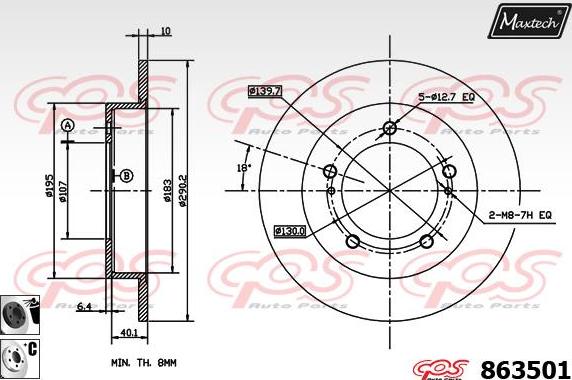 Maxtech 831277 - Гальмівний диск avtolavka.club