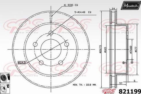 Maxtech 821199.6060 - Гальмівний диск avtolavka.club