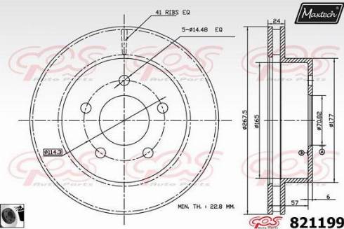 Maxtech 821199.0060 - Гальмівний диск avtolavka.club