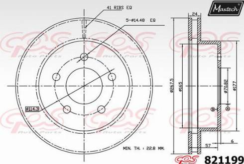 Maxtech 821199.0000 - Гальмівний диск avtolavka.club