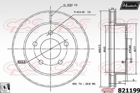 Maxtech 821199.A080 - Гальмівний диск avtolavka.club