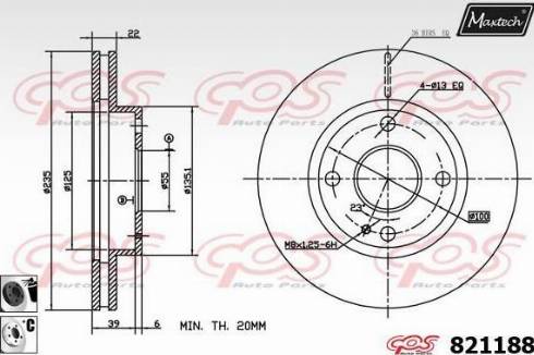 Maxtech 821188.6060 - Гальмівний диск avtolavka.club